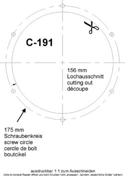 C-191Lochausschnitt zum Ausdrucken